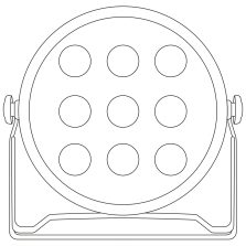 FRACTAL _0006_L1910009 PAR LED 9x10W_Obrys