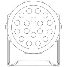 FRACTAL _0007_L1910010 PAR LED 18 x 1W_Obrys